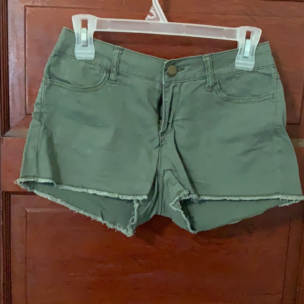 Army green shorts